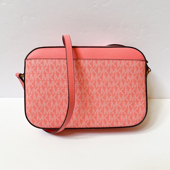 Michael Kors Jet Set Item East West Chain Shoulder Crossbody Bag MK Grapefruit - Picture 2 of 10